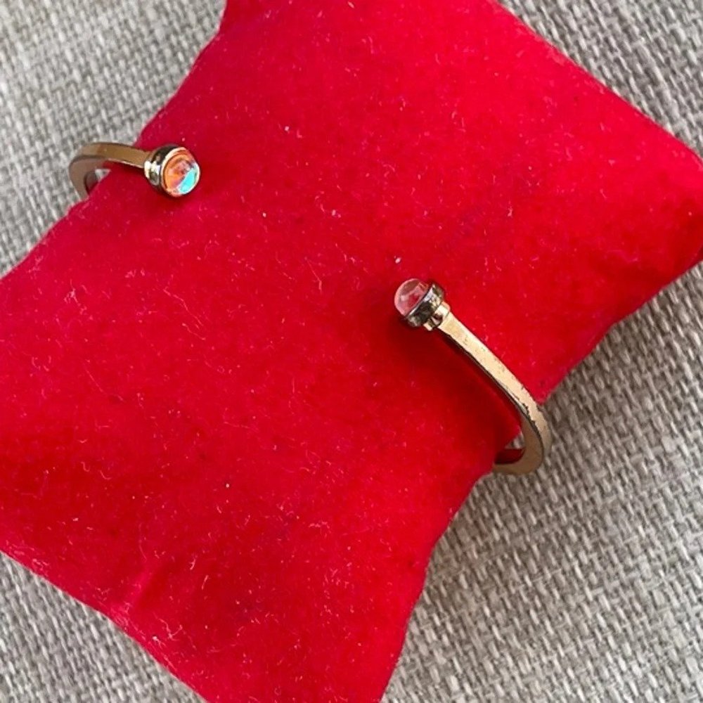 Kendra Scott Bracelet Antique Thin Cuff Wrist Band Bangle Gold Tone Jewelry - Picture 2 of 10